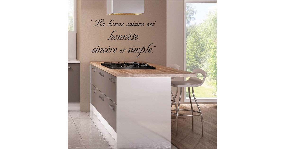 Stickers citation bonne cuisine - Autocollant muraux et deco